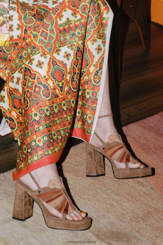 il Jeffrey Campbell מונרך-ל סנדל פלטפורמה נשים משולבת זמש בצבע חום חום NN6N6990