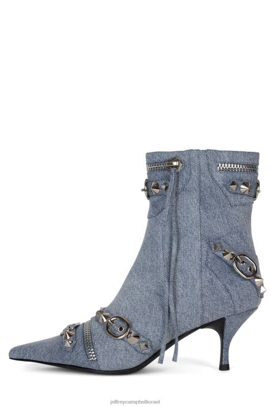 il Jeffrey Campbell alt-rock אתחול הדנים נשים כסף ג'ינס כחול NN6N6280
