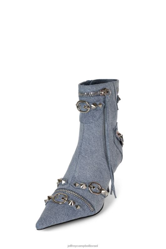 il Jeffrey Campbell alt-rock אתחול הדנים נשים כסף ג'ינס כחול NN6N6280
