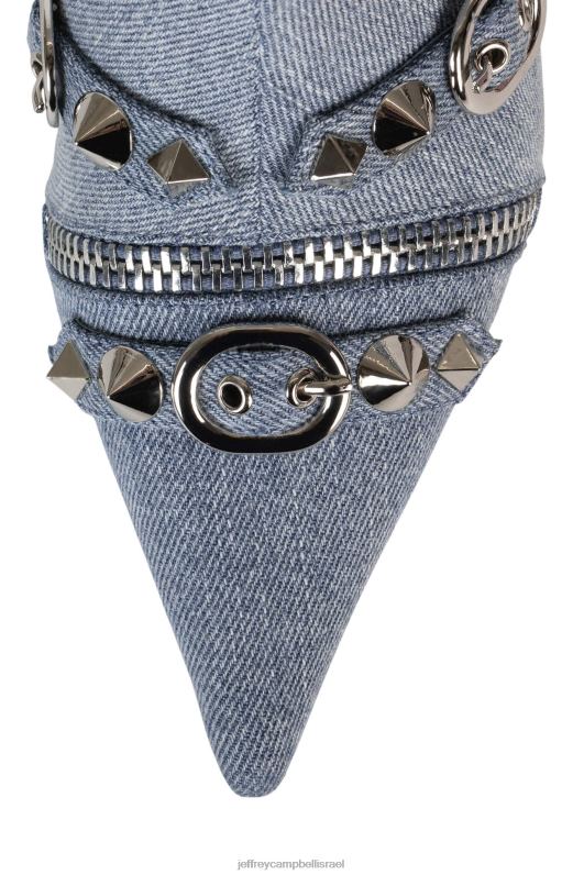il Jeffrey Campbell alt-rock אתחול הדנים נשים כסף ג'ינס כחול NN6N6280