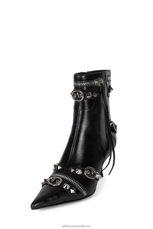 il Jeffrey Campbell alt-rock מגפי קרסול נשים כסף שחור NN6N6306
