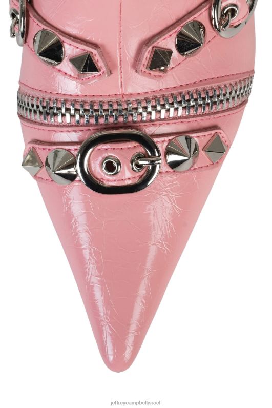 il Jeffrey Campbell alt-rock מגפי קרסול נשים ורוד קמט כסף NN6N6307