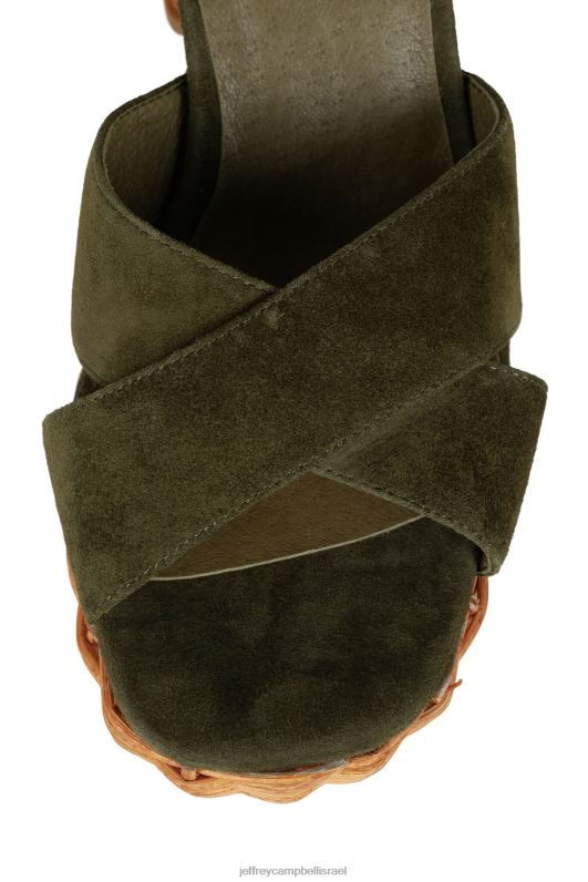 il Jeffrey Campbell amma-2w סנדל פלטפורמה נשים זמש זית NN6N61098