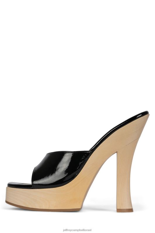 il Jeffrey Campbell annais סנדל פלטפורמה נשים פטנט קמט שחור NN6N61132