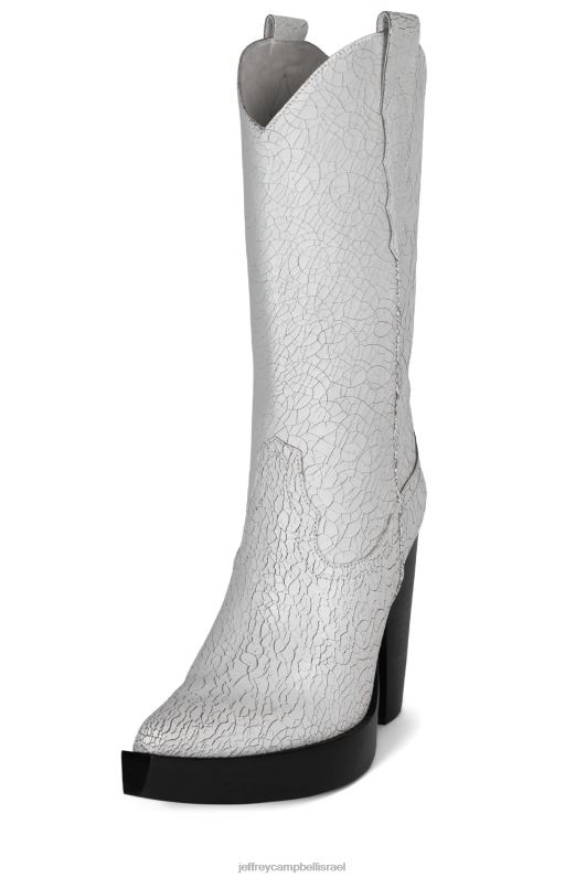 il Jeffrey Campbell bad2dabone מגפיים מברך עד ירך נשים לבן במצוקה NN6N6854