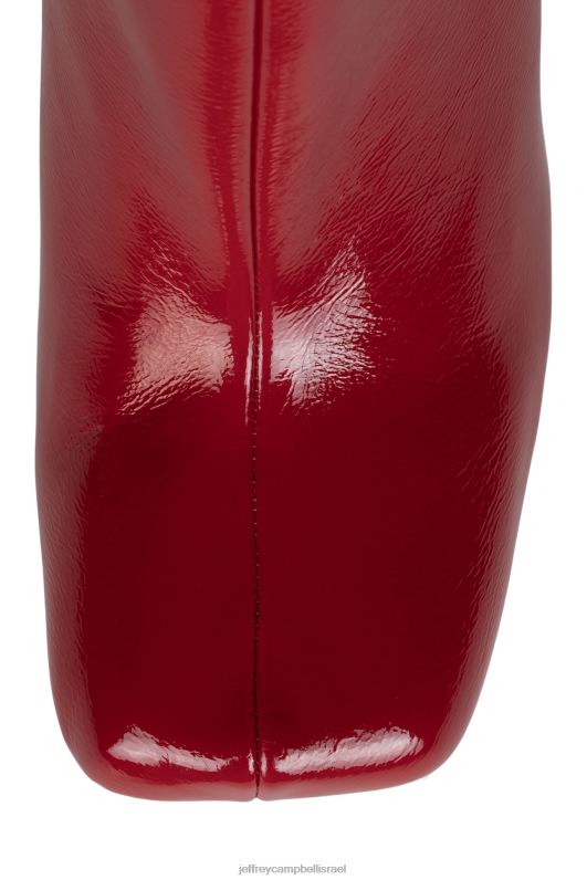 il Jeffrey Campbell bel-air-cl מגפי קרסול נשים פטנט קמט אדום NN6N6529