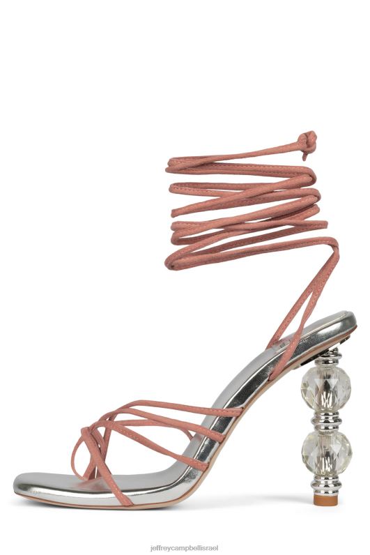 il Jeffrey Campbell bijouxx-2 סנדל עם עקבים נשים כסף זמש ורוד NN6N61614