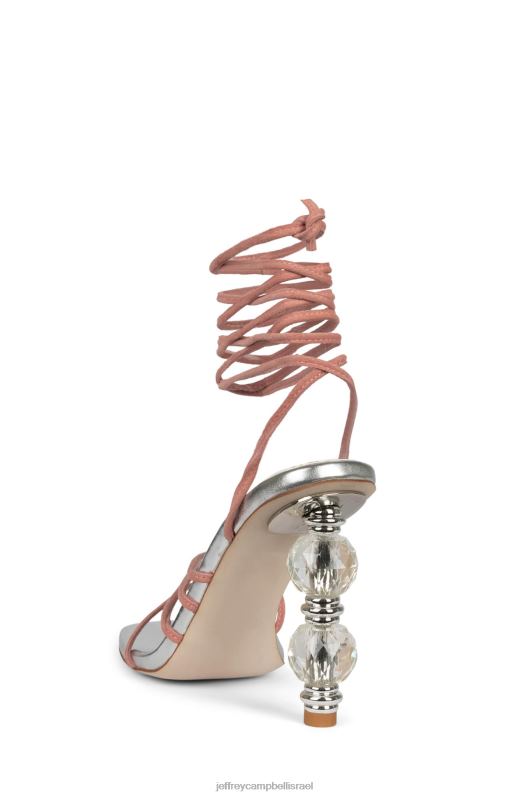 il Jeffrey Campbell bijouxx-2 סנדל עם עקבים נשים כסף זמש ורוד NN6N61614