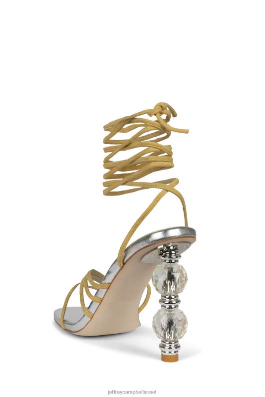 il Jeffrey Campbell bijouxx-2 סנדל עם עקבים נשים כסף זמש צהוב NN6N61616
