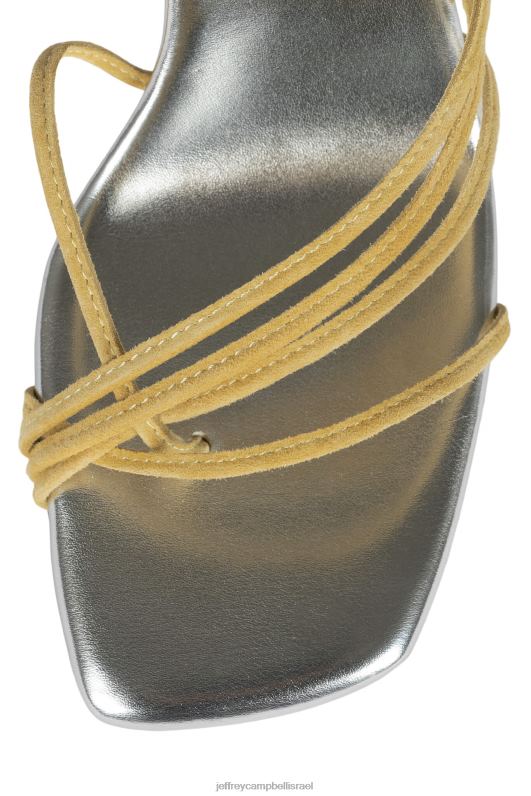 il Jeffrey Campbell bijouxx-2 סנדל עם עקבים נשים כסף זמש צהוב NN6N61616
