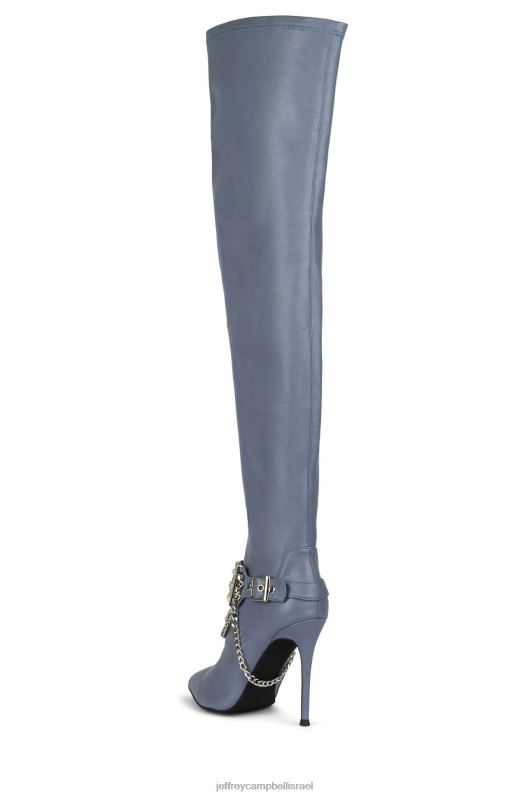 il Jeffrey Campbell ארסן-c2 מגפיים מברך עד ירך נשים כחול מאובק NN6N6830
