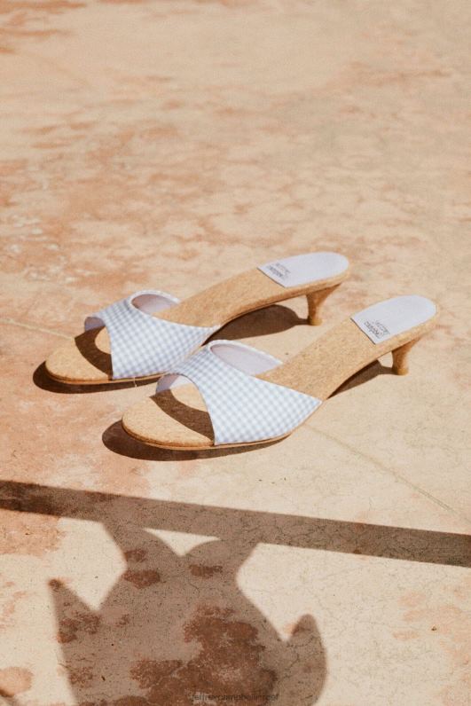 il Jeffrey Campbell chartreux סנדל עם עקבים נשים פקק משובץ כחול NN6N61413