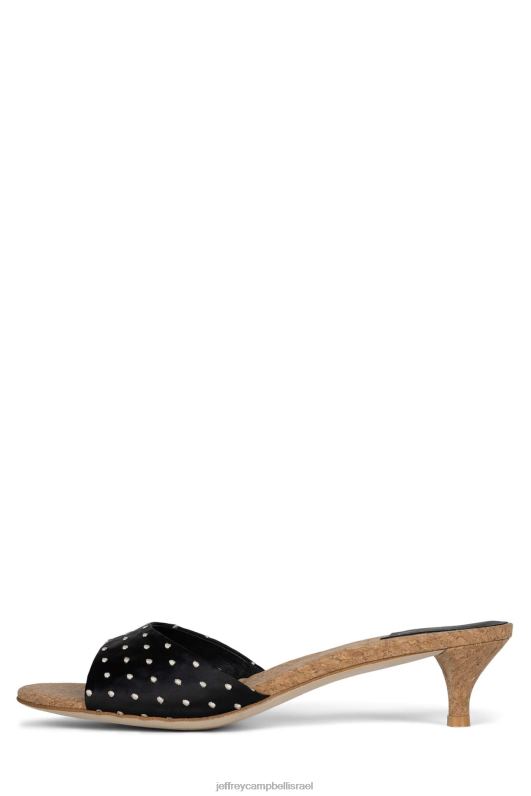il Jeffrey Campbell chartreux סנדל עם עקבים נשים פקק מנוקד שחור NN6N61414