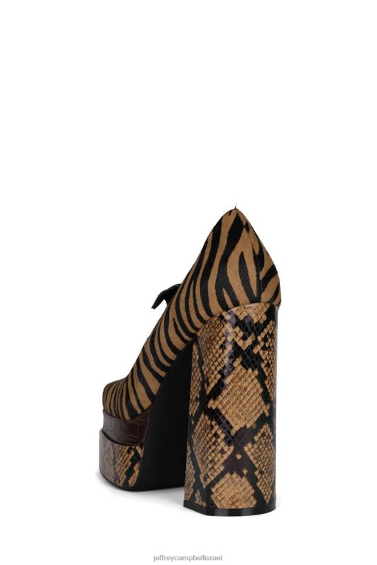 il Jeffrey Campbell chillin-f משאבת פלטפורמה נשים מולטי זברה בז' NN6N61279