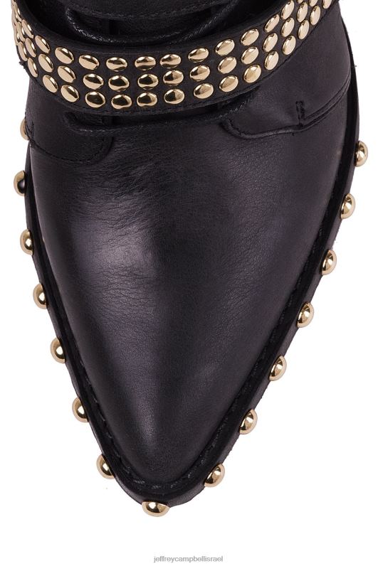 il Jeffrey Campbell draco-stud מגפי קרסול נשים זהב שחור NN6N6663