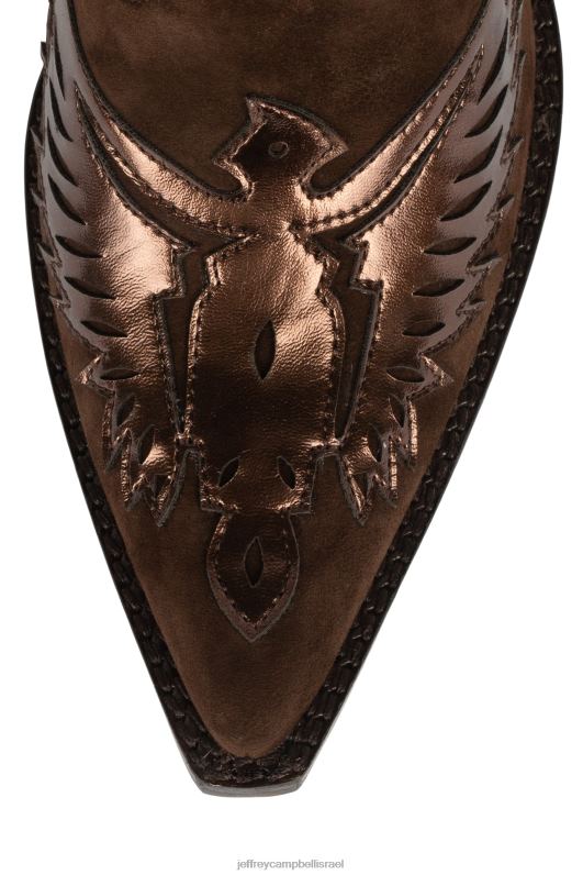 il Jeffrey Campbell eagleton-b מגפי קרסול נשים זמש חום מטאלי חום NN6N6432