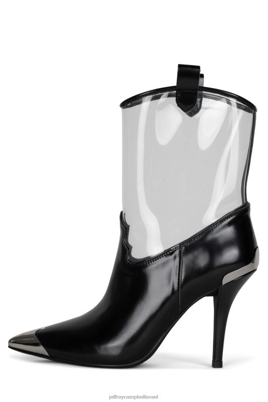 il Jeffrey Campbell elpaso-v מגפי קרסול נשים פטנט שחור ברור NN6N6644