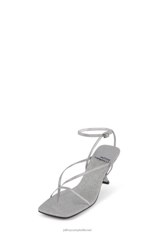 il Jeffrey Campbell fluxx סנדל עם עקבים נשים נצנצים כסף NN6N61644