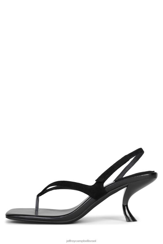 il Jeffrey Campbell fused-nb סנדל עם עקבים נשים זמש שחור NN6N6103