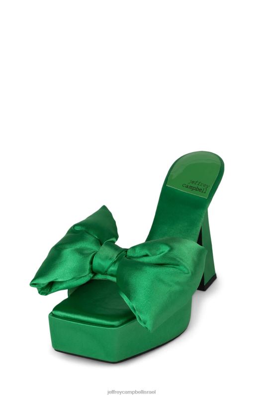 il Jeffrey Campbell gazenia סנדל פלטפורמה נשים סאטן ירוק NN6N61000