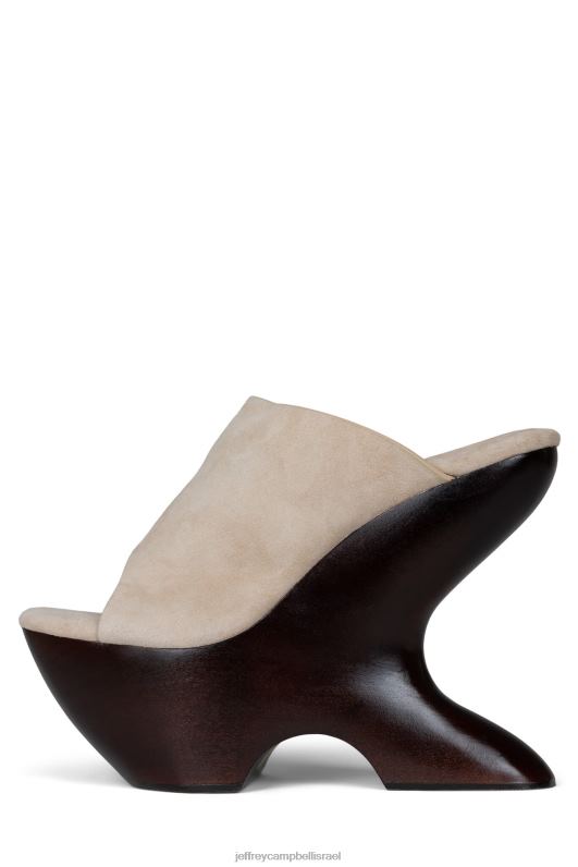 il Jeffrey Campbell giah-2 סנדל פלטפורמה נשים זמש בז 'חום כהה NN6N61067