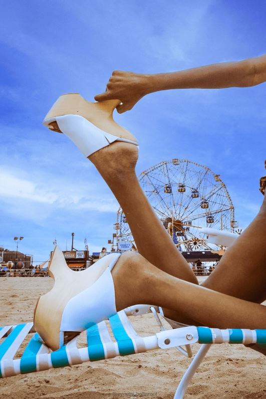 il Jeffrey Campbell giah-2 סנדל פלטפורמה נשים לבן NN6N61070