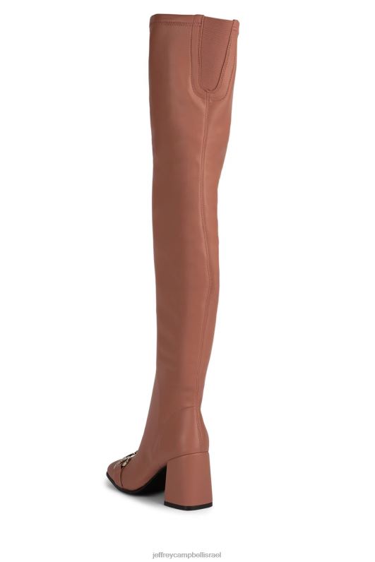 il Jeffrey Campbell hotlava-bt מגפיים מברך עד ירך נשים סומק כסף NN6N6721
