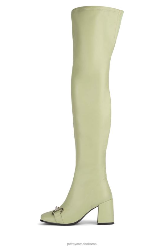 il Jeffrey Campbell hotlava-bt מגפיים מברך עד ירך נשים כסף מנטה NN6N6722