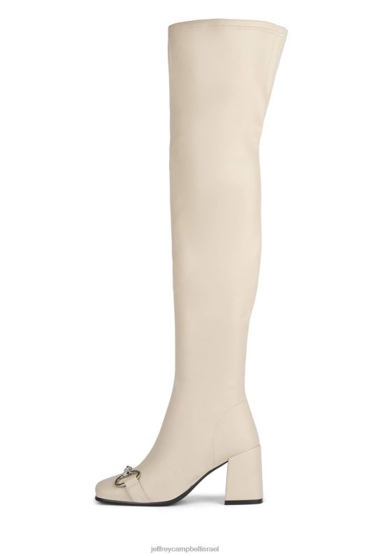 il Jeffrey Campbell hotlava-bt מגפיים מברך עד ירך נשים שנהב כסף NN6N6723