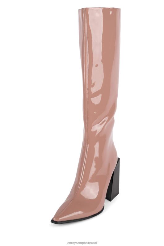 il Jeffrey Campbell lasiren-kh מגפיים מברך עד ירך נשים פטנט סומק מאובק NN6N6725