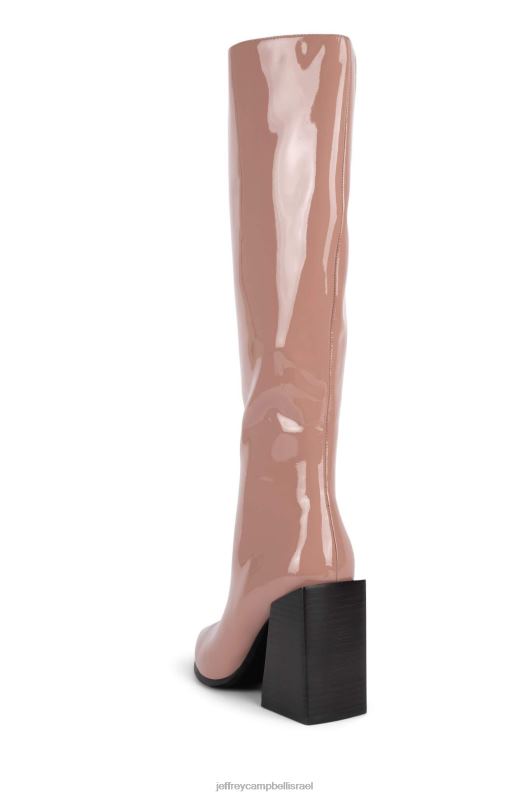 il Jeffrey Campbell lasiren-kh מגפיים מברך עד ירך נשים פטנט סומק מאובק NN6N6725