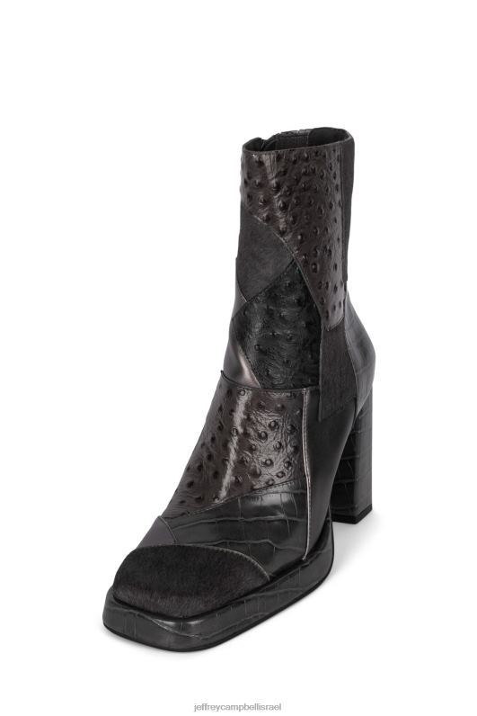 il Jeffrey Campbell מקסימום-lc מגפי קרסול נשים שילוב אקזוטי אפור NN6N6619