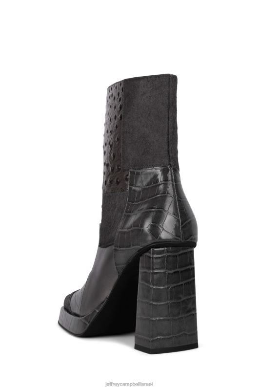 il Jeffrey Campbell מקסימום-lc מגפי קרסול נשים שילוב אקזוטי אפור NN6N6619