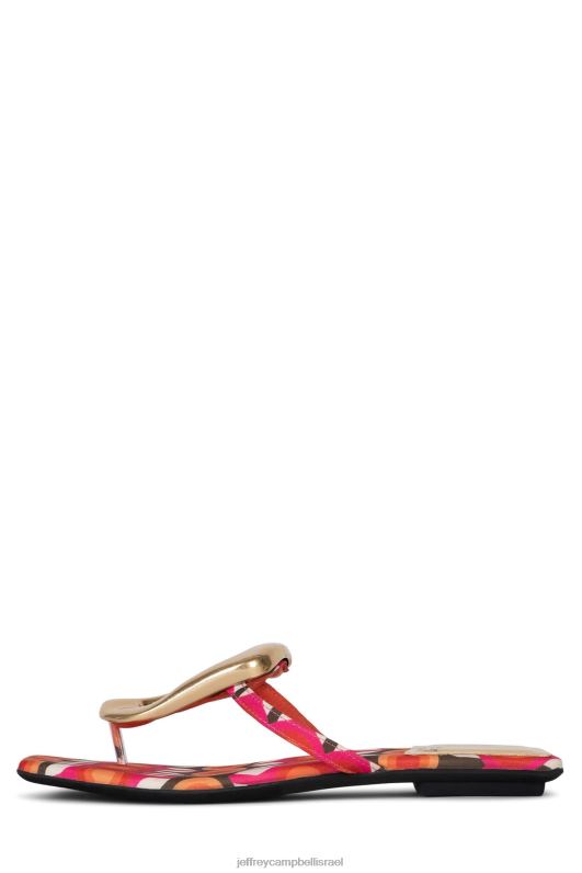 il Jeffrey Campbell linques-2 סנדלים נשים הדפס עיגול אדום רב NN6N61748