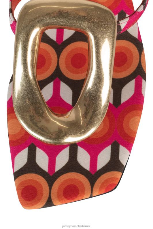 il Jeffrey Campbell linques-2 סנדלים נשים הדפס עיגול אדום רב NN6N61748