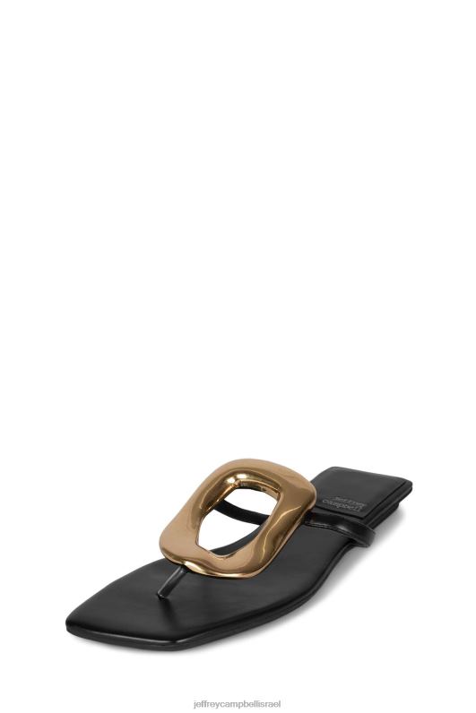 il Jeffrey Campbell linques-2 סנדלים נשים זהב שחור NN6N61750