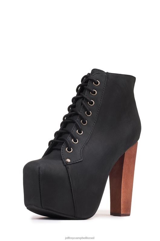 il Jeffrey Campbell lita מגפי קרסול נשים שחור במצוקה NN6N6339