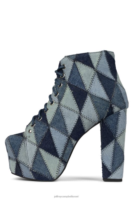 il Jeffrey Campbell lita-pw מגפי קרסול נשים מולטי ג'ינס כחול NN6N6395