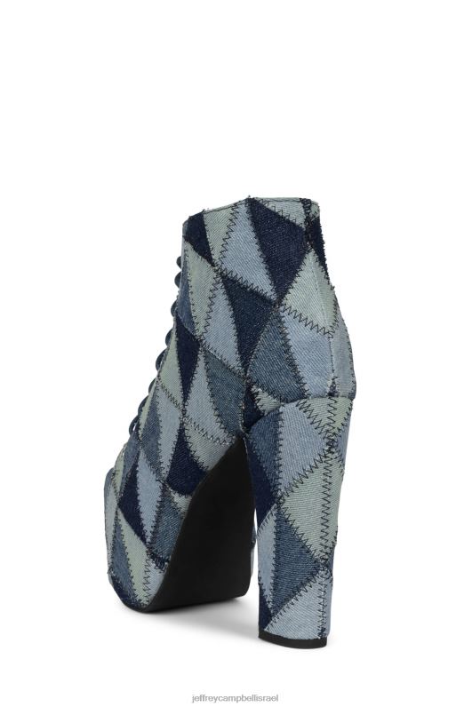 il Jeffrey Campbell lita-pw מגפי קרסול נשים מולטי ג'ינס כחול NN6N6395