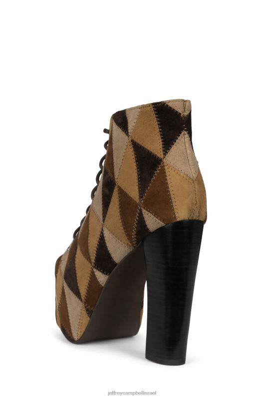 il Jeffrey Campbell lita-pw מגפי קרסול נשים מולטי זמש שזוף NN6N6488