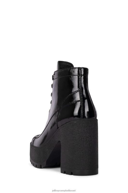 il Jeffrey Campbell רענן-ll מגפי קרסול נשים פטנט קמט שחור NN6N6448