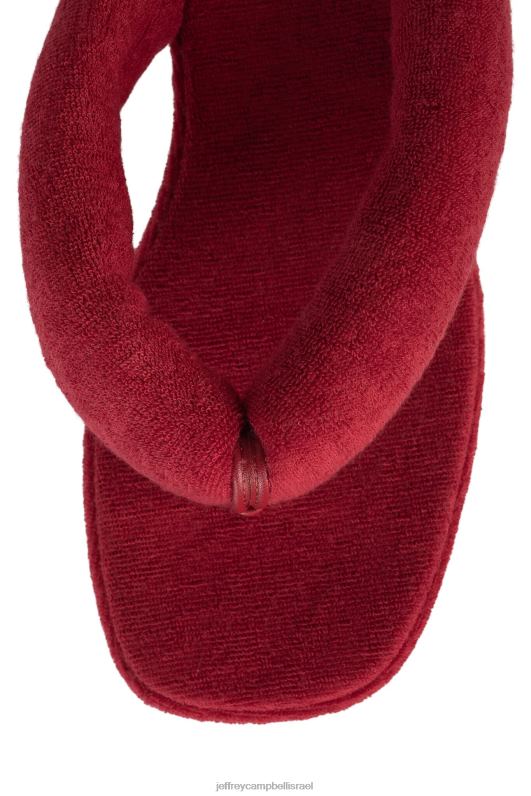 il Jeffrey Campbell luau-2 סנדל פלטפורמה נשים בד טרי אדום כהה NN6N6177