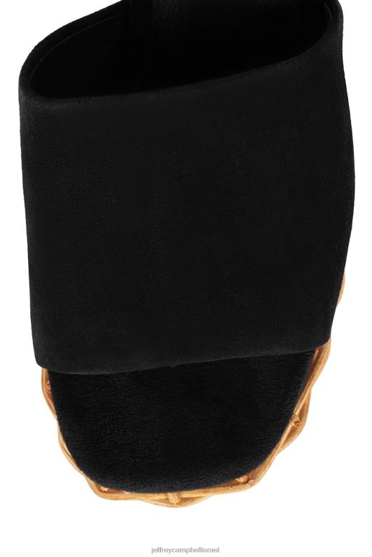 il Jeffrey Campbell magda-wkr סנדל פלטפורמה נשים זמש שחור NN6N61193