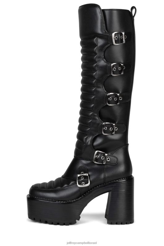 il Jeffrey Campbell moto-xx מגפיים מברך עד ירך נשים שָׁחוֹר NN6N6685