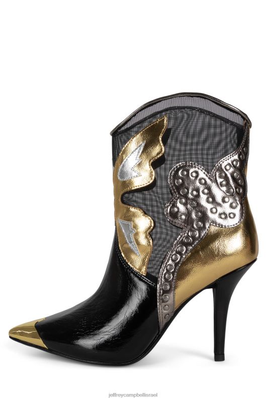 il Jeffrey Campbell nevrtheles מגפי קרסול נשים רב פטנט שחור NN6N6391