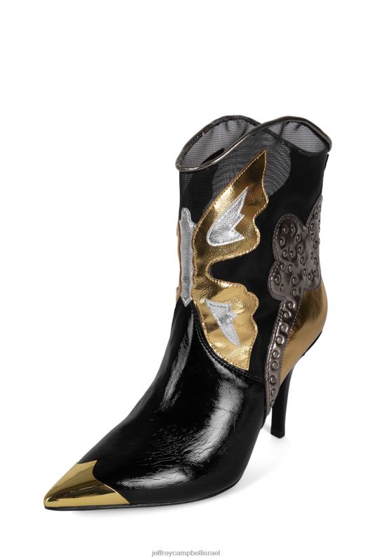 il Jeffrey Campbell nevrtheles מגפי קרסול נשים רב פטנט שחור NN6N6391