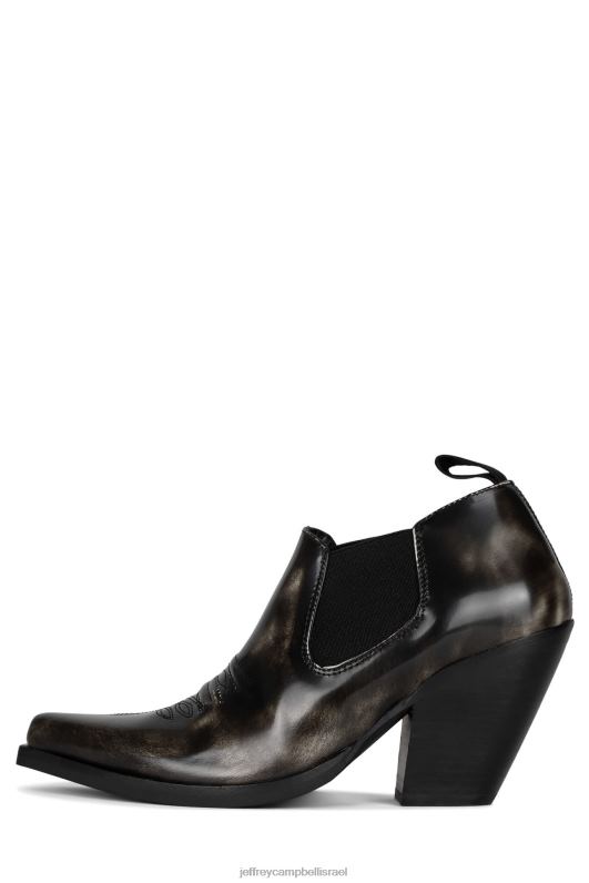 il Jeffrey Campbell oeste מגפי קרסול נשים מברשת לבנה בקופסה שחורה NN6N6556