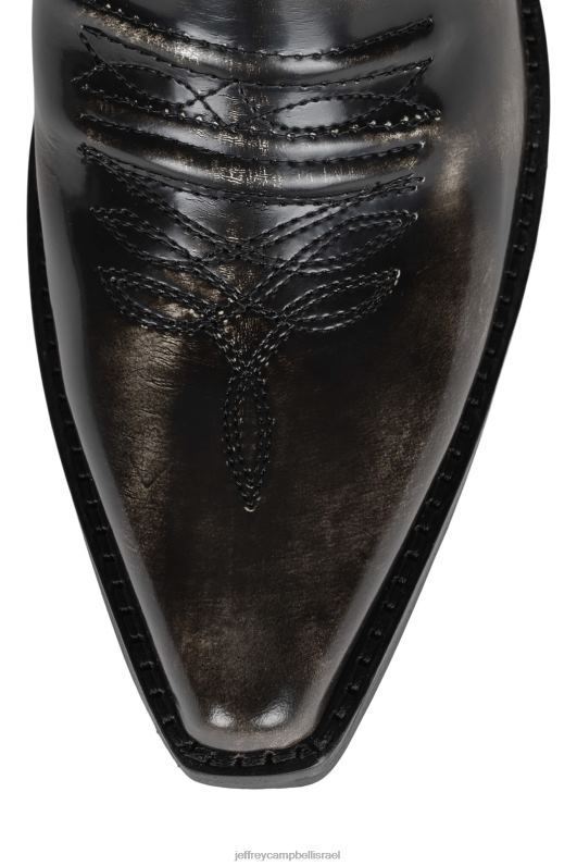 il Jeffrey Campbell oeste מגפי קרסול נשים מברשת לבנה בקופסה שחורה NN6N6556