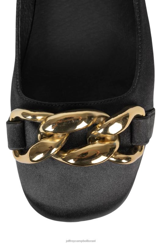 il Jeffrey Campbell onegin נעלי בלט נשים זהב סאטן שחור NN6N6189