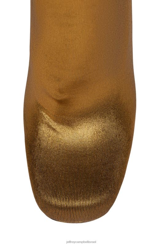 il Jeffrey Campbell pantalones מגפיים מברך עד ירך נשים זהב מתכתי NN6N6831